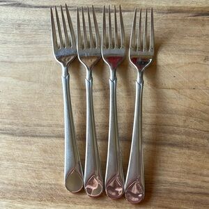 JA Henckels PROVENCE 18/10 Stainless Steel LOT of 4 salad forks 7” glossy satin